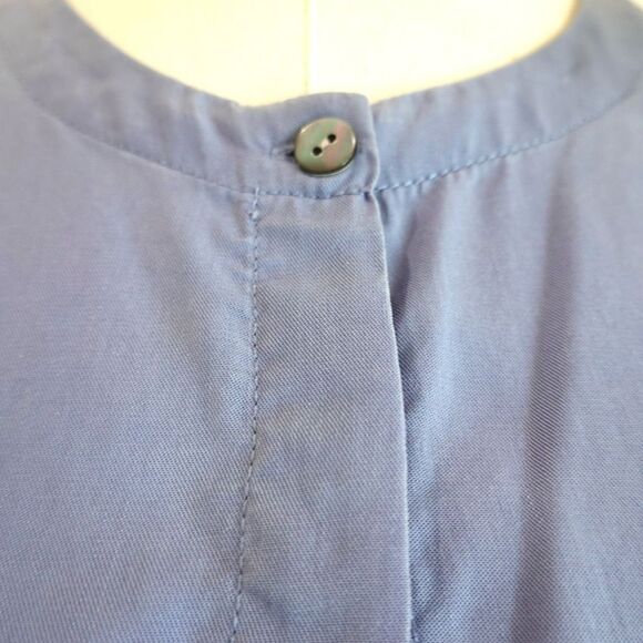 J.Jill Pure Jill is 100% Tencel Collarless Button Down Blue Periwinkle Size XS - Picture 10 of 16